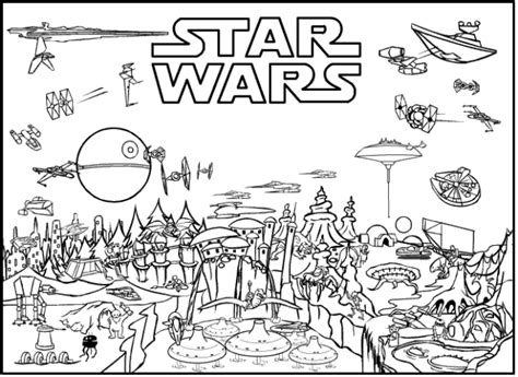 star wars  printable coloring pages  adults kids