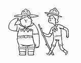 Boy Scouts Coloring Coloringcrew sketch template