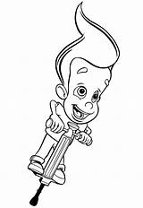 Jimmy Neutron Coloring Pages Children Kids Print Color Posted Fun Printable sketch template