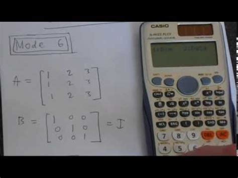 matrix multiplication casio fx es  youtube