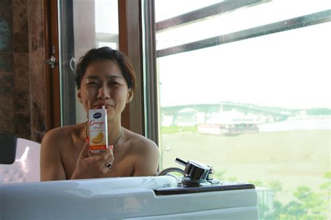 naked korean girl with hairy pussy drinks juice in bath — asian sexiest girlsasian sexiest girls