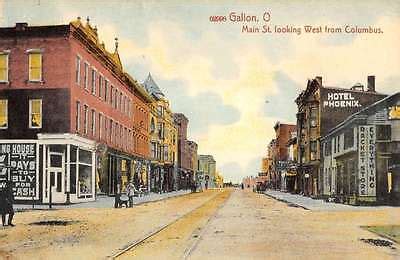 galion ohio main street scene store fronts antique postcard  ebay