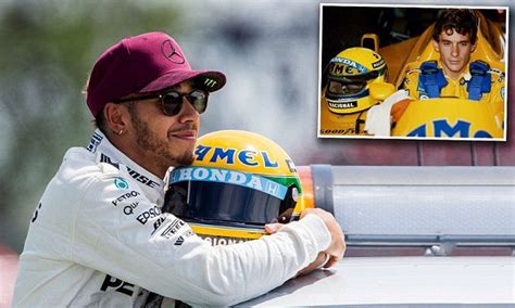 Lewis Hamilton Presented Ayrton Senna Crash Helmet