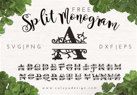 monograms split monograms  cricut design space