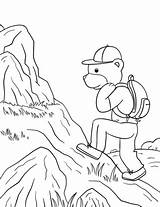 Hiking Coloring Bear Pages Categories sketch template