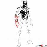 Panther Sketchok Step Draw sketch template
