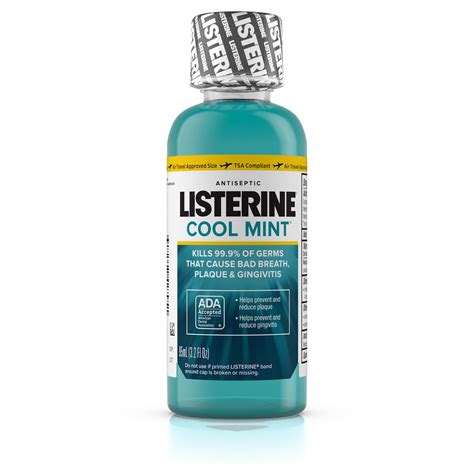listerine cool mint antiseptic mouthwash for bad breath 3 2 oz