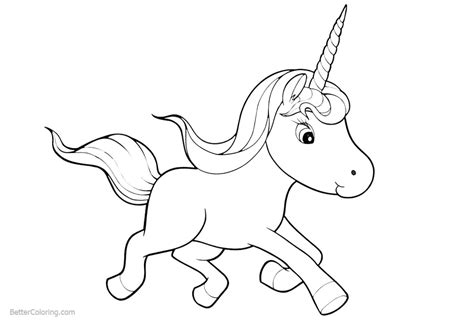 unicorn coloring pages cartoon great concept