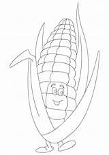 Corn Coloring Cob Pages Ear Drawing Stalks Dots Sheet Color Vegetables Library Print Getdrawings Kids Comments sketch template
