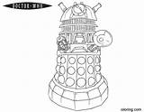 Who Coloring Pages Dalek Doctor Printable Kids Adults sketch template