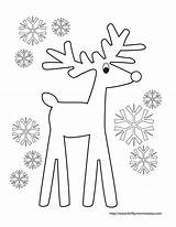 Reindeer Coloring Christmas Printables Printable sketch template