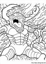 Scary Monster Coloring Printable Getcolorings Colori sketch template