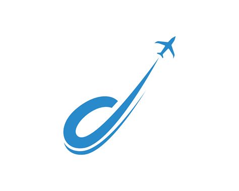 airplane fly logo  symbols vector template  vector art  vecteezy