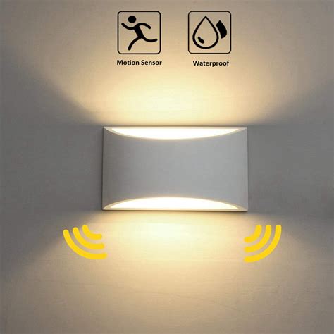 reactionnx motion sensor led wall lighting sconce  warm light outdoor waterproof wall lamp
