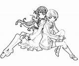 Friends Coloring Pages Anime Drawing Color Two Satonaka Chie Hugging Place Getdrawings Template Tocolor sketch template