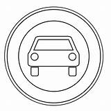 Verkehrszeichen Ausmalen Malvorlagen Verbot Fensterbilder Kraftwagen sketch template