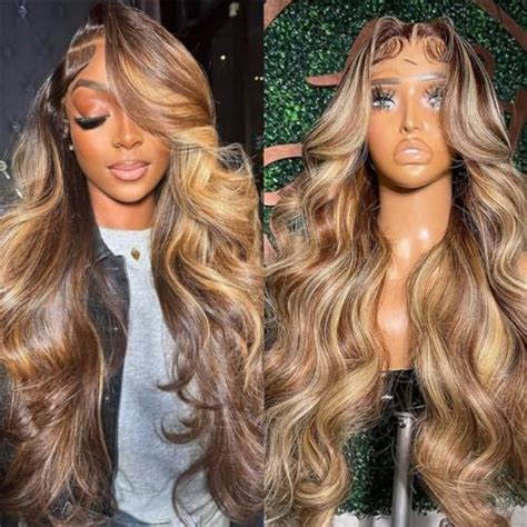 Trp Highlight Ombre Lace Front Wig Human Hair 180 Density