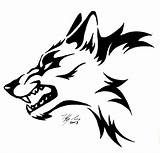 Wolf Growling Drawing Clipart Angry Face sketch template