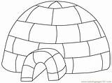 Igloo Colouring 2790 Nordpol Wikiclipart sketch template