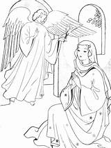 Coloring Annunciation Mary Pages Gabriel Immaculate Conception Angel Clipart Visitation Feast Hail Clip Kids Catholic Blessed Mother Bible Jesus Colouring sketch template