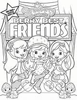 Strawberry Shortcake Coloring Berry Friends Printable Fans Little Dvd sketch template