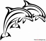 Dolphin Tattoo Tattoos Drawing Dolphins Tribal Line Jumping Two Stencil Designs Outline Baby Clipart Juming Sketch Drawings Twins Herten Dolfijnen sketch template