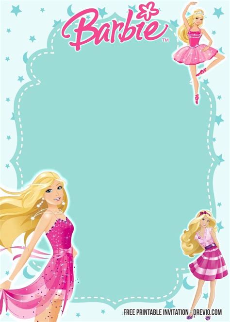 √ 24 barbie birthday invitation templates free in 2020
