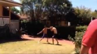 Street Fighting Men Alarming Footage Of Two Shirtless Men