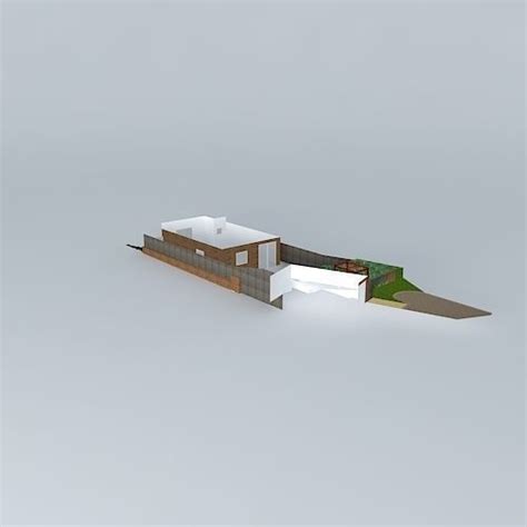 complete house garden design  model cgtrader