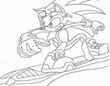 Sonic Riders Coloring Pages Tails Template sketch template