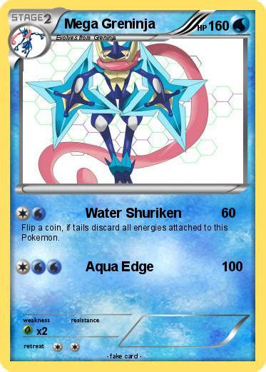 pokemon mega greninja   water shuriken  pokemon card