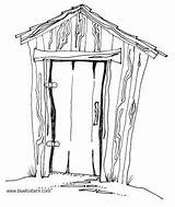 Hillbilly Outhouse Weatherbeaten Primitive Shacks Paintingvalley sketch template