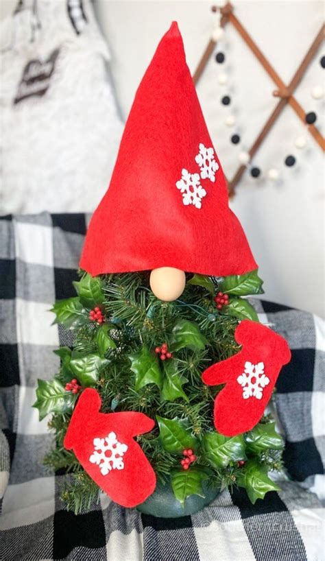 gnome diy christmas tree  pattern diy home decorating