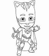 Catboy Pj Coloring Pages Mask Masks Connor Pajama Hero Coloringpagesonly Choose Board sketch template