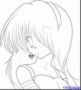 Wolf Girl Anime Coloring Pages Printable Color Print Getcolorings Draw Easy sketch template