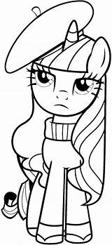 Rarity Coloring Pony Little Deviantart sketch template