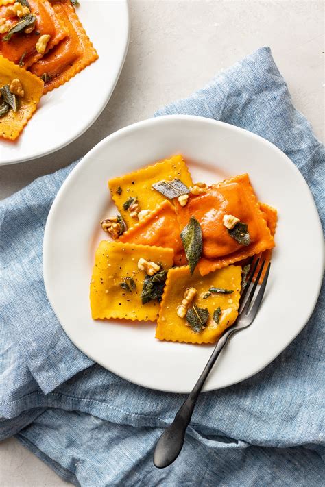 Pumpkin Ravioli With Sage Brown Butter And Toasted Walnuts Nourish