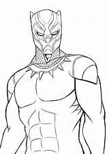 Coloring Panther Pages Avengers Tsgos Superhero Killmonger sketch template