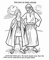 Bible Joseph Coat Pages Testament Old Coloring Printables Colouring sketch template