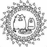 Pusheen Coloring Pages Cats Cat Eating Nacho Sheets Cute Printable Kids Nachos Print Snacks Book Summer Cartoon Coloringbay Paper Bestcoloringpagesforkids sketch template