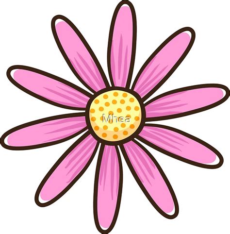 pink flower stickers  mhea redbubble