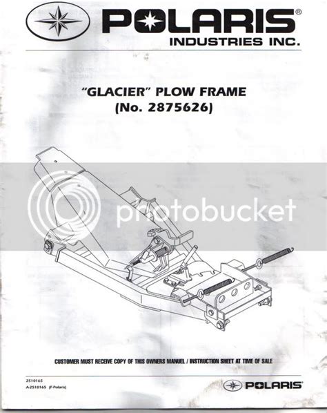 polaris glacier plow instructions