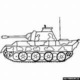 Tank Coloring Pages Drawing Army Panzer Tanks Panther Color Military Online Easy Kids Tiger Thecolor Printable Birthday Propane Colouring German sketch template