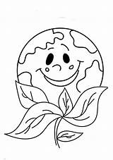 Earth Coloring Pages Printable Plants Life Size Preschoolers sketch template