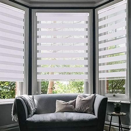 luckup horizontal window shade blind zebra dual roller blinds day  night blinds curtains easy