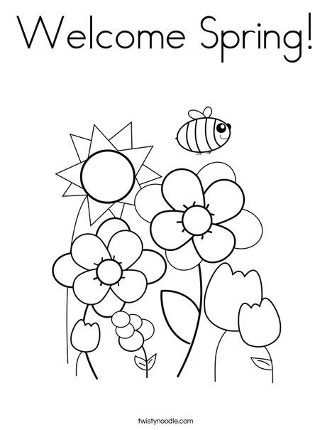 spring coloring page twisty noodle