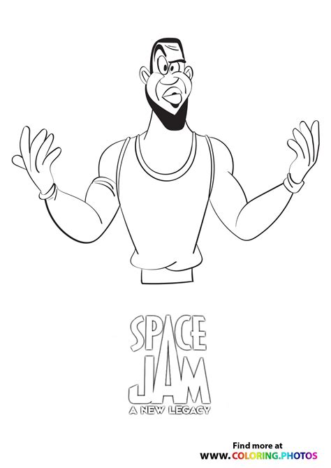brow goon squad space jam   legacy coloring pages  kids