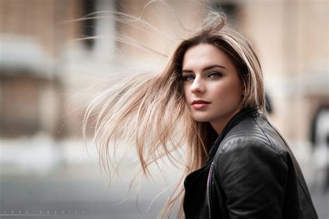 Blonde Girl Hairs In Air Hd Girls 4k Wallpapers Images Backgrounds
