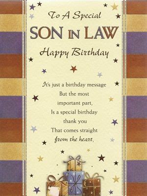 son  law birthday card bsl  clever birthday wishes happy