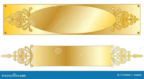 gold nameplates stock vector illustration  drugstore